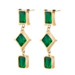LuxuryStainless Steel Zircon Dangle Earrings - Image 5