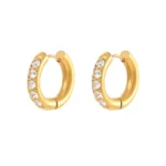 Stainless Steel C-Hoop Earrings - Image 4