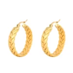 Minimalist Stainless Steel Braided Hoop Earrings
