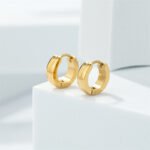 Luxury Minimalist Round Textured Earrings for Women