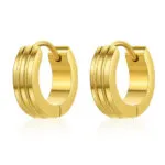 Luxury Minimalist Round Textured Earrings for Women - Image 2