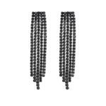 Luxury Crystal Tassel Drop Earrings | Elegant Style - Image 3