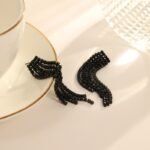 Luxury Crystal Tassel Drop Earrings | Elegant Style