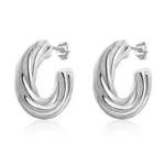 Luxury Stainless Steel Earrings | Modern Minimalist Fashion Jewelry - Image 2