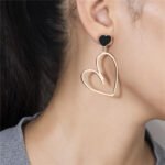 Hollow Heart Stainless Steel Earrings - Image 4
