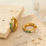 Fashion Round C-Shaped Hoop Earrings - Image 4