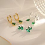 DIY Waterdrop Zircon Earrings • Light Luxury & Premium Style • Stainless Steel Stud Earrings