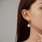 Luxury Geometric CZ Drop Huggie Earrings Set | Gold Stainless Steel Jewelry - Image 5