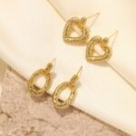Vintage Hollow Heart Earrings for Women | Elegant Retro Jewelry