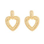 Vintage Hollow Heart Earrings for Women | Elegant Retro Jewelry - Image 4