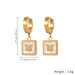 Gold CZ C-Hoop Drop Huggie Earrings | Premium Stainless Steel Jewelry - Image 5