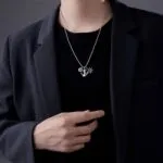 Men's Nautical Anchor & Eight-Pointed Star Pendant Necklace | Stainless Steel Jewelry - Image 3