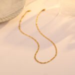 Natural Turquoise & Freshwater Pearl Beaded Choker | 18K Gold-Plated Stainless Steel Jewelry - Image 6