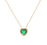 18K Gold-Plated Heart CZ Pendant Necklace | Stainless Steel Luxury Jewelry Collection - Image 3
