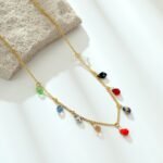 18K Gold-Plated Heart CZ Pendant Necklace | Stainless Steel Luxury Jewelry Collection