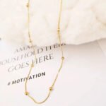 Dainty Gold Beaded Snake Chain Necklace | 18K Gold-Plated Tarnish-Free Jewelry