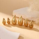 Teardrop Stud Earrings for Women | Minimalist Stainless Steel Jewelry