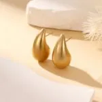 Teardrop Stud Earrings for Women | Minimalist Stainless Steel Jewelry - Image 2