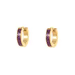 Glitter Enamel Huggie Hoop Earrings | Niche Stainless Steel Jewelry - Image 3
