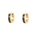 Glitter Enamel Huggie Hoop Earrings | Niche Stainless Steel Jewelry - Image 2