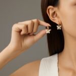 Luxury Cat Eye Stone Butterfly Earrings | Premium Gold-Tone Stainless Steel Chic Butterfly Cat's Eye Earrings | Women’s Versatile Daily Earwear - Image 2