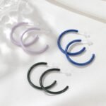 Bold Ceramic Hoop Earrings for Women | Unique Niche Statement Jewelry