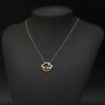 Minimalist Planet Star Pendant Necklace | Rose Gold Titanium Steel Wholesale Jewelry - Image 3