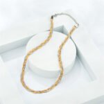 Tri-Tone Braided Snake Chain Choker | 18K Gold-Plated Stainless Steel Jewelry