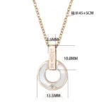 Vintage Enamel Pattern Coin Pendant Necklace | 18K Gold-Plated Stainless Steel Jewelry - Image 2