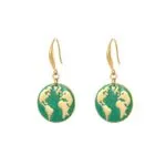 Enamel Globe Drop Earrings for Women | Niche Stainless Steel Jewelry - Image 2