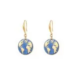 Enamel Globe Drop Earrings for Women | Niche Stainless Steel Jewelry - Image 3