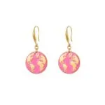Enamel Globe Drop Earrings for Women | Niche Stainless Steel Jewelry - Image 5