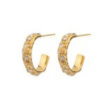 Wholesale High-Quality 18K Gold-Plated Titanium Steel Earrings | Luxury Fashion Jewelry Bulk Supply - Image 5