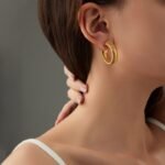 Twisted C-Shaped Hoop Earrings for Women | Unique Statement Jewelry - Image 3