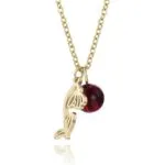 December Birthstone Carnation & Red Bead Pendant Necklace | 18K Gold-Plated Stainless Steel Jewelry - Image 12