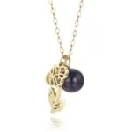 December Birthstone Carnation & Red Bead Pendant Necklace | 18K Gold-Plated Stainless Steel Jewelry - Image 11