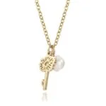 December Birthstone Carnation & Red Bead Pendant Necklace | 18K Gold-Plated Stainless Steel Jewelry - Image 9