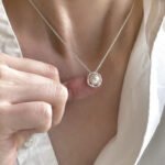 S925 Sterling Silver French Minimalist Geometric Pearl Necklace | Wholesale Jewelry for Women - Image 3