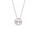 S925 Sterling Silver French Minimalist Geometric Pearl Necklace | Wholesale Jewelry for Women - Image 2
