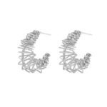 Textured Coil C-Hoop Earrings for Women | Niche Stainless Steel Jewelry - Image 6