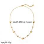 18K Gold-Plated Dainty Heart & CZ Crystal Necklace Set | Minimalist Stainless Steel Luxury Jewelry - Image 2