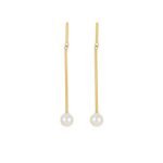 Elegant Gold Drop Earrings Trio for Women | Pearl & Enamel Options - Image 4