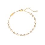 18K Gold-Plated Bezel-Set CZ Lariat Necklace | Hypoallergenic Stainless Steel Jewelry - Image 3
