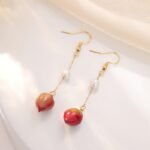 Luxury Dried Flower Drop Earrings | Minimalist High-End Jewelry - Image 3