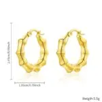 Geometric Gold Stainless Steel Earrings | Bold Statement Jewelry for Women - Image 6