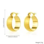 Geometric Gold Stainless Steel Earrings | Bold Statement Jewelry for Women - Image 7