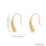 rendy Geometric Gold Earrings | Minimalist & Edgy Stainless Steel Jewelry - Image 4