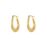 Versatile Gold Hoop Earrings Set | Textured Minimalist Jewelry - Image 5