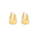 rendy Geometric Gold Earrings | Minimalist & Edgy Stainless Steel Jewelry - Image 8