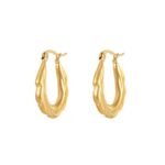 Versatile Gold Hoop Earrings Set | Textured Minimalist Jewelry - Image 4